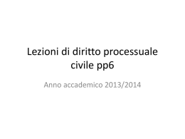 Lezione 6 – Presupposti processuali relativi al giudice