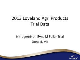 2013 nitrogen - nutrisync m foliar trial - donald vic
