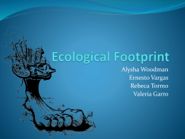 Ecological footprint & energy recycling - i