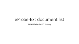 Drafting eProSe-Ext document list