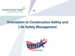 LG Health Contractor Safety Orientation (presentation 15 minutes)