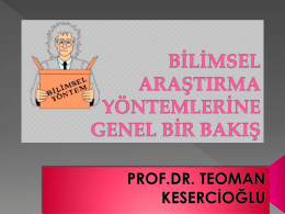 Prof. Dr. Teoman KESERCİOĞLU