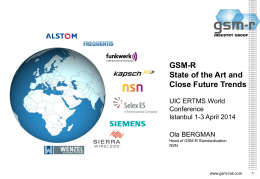 GSM-R - UIC ERTMS World Conference 2014