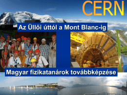 Tanári kísérletek a CERN