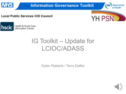 here - Information Governance Toolkit