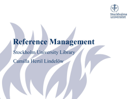 Reference Management