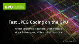 Fast JPEG Codec on the GPU