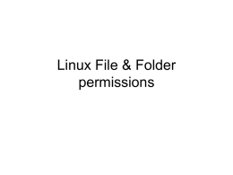 Linux File & Folder permissions