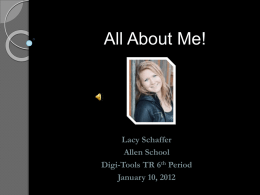 All About Me- PowerPoint