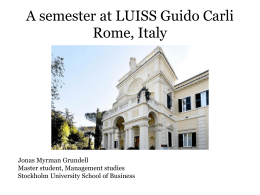 What I learnt at LUISS Guido Carli