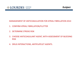 Management / Options in Treatment of Atrial Fibrillation