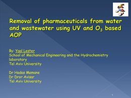 Removal of pharmaceuticals from water and wastewater using UV