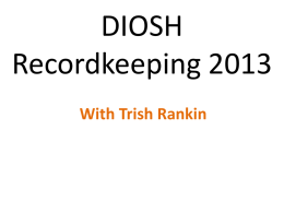 DIOSH recordkeeping 2013