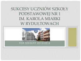 prezentacja_sukcesy - Szkoła Podstawowa nr 1 im. Karola