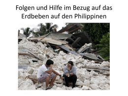 Folgen und Hilfe im Bezug auf das Erdbeben auf