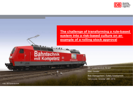 Neuerungen im Zulassungsverfahren für Eisenbahnfahrzeuge in