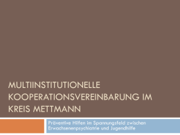 Multiinstitutionelle Kooperationsvereinbarung im Kreis Mettmann