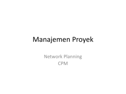 Manajemen Proyek CPM