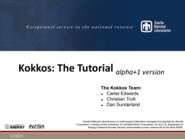 Kokkos Tutorial Slides PPTX