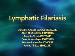 Lymphatic filariasis