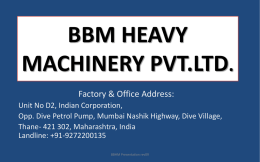 BBM HEAVY MACHINERY PVT LTD
