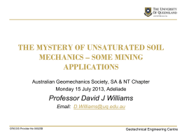 Presentation - Australian Geomechanics Society
