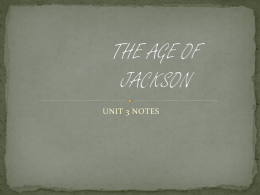 LECTURE 05_The Age of Jackson Part I