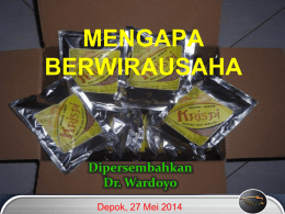Pertemuan 3 Mengapa Berwirausaha.