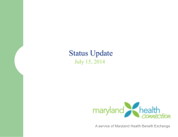 MHBE-Status-Update-7.15.14
