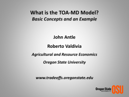 TOA-MD Model - Tradeoff Analysis Project