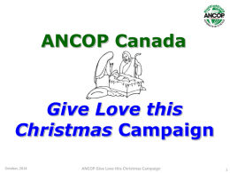 ANCOP Canada Give Love this Christmas Campaign
