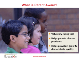 Parent Aware Application Guidance