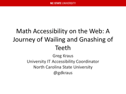 Accessible Math on the Web - Kraus