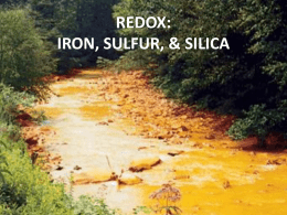 REDOX: IRON, SULFUR, & SILICA