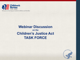 Overview of the CJA Task Force - National Resource Center for