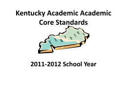 Kentucky Academic Core Standards