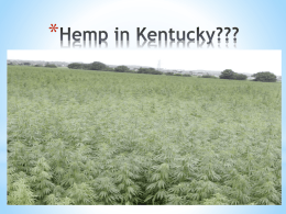 Hemp in Kentucky - Kentucky Department of Agriculture