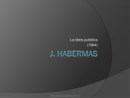Slides - J. Habermas - Dipartimento di Scienze sociali e politiche