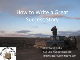 PowerPoint - Sage Grouse Initiative