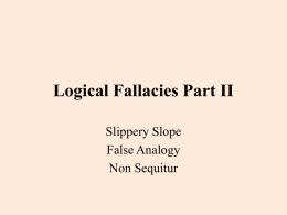 Logical Fallacies Part II