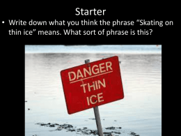 The Thickness Of Ice