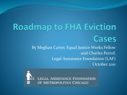 Roadmap to FHA Eviction Cases Images