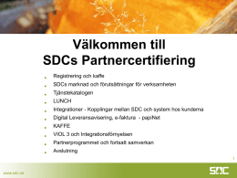 Välkommen till SDCs Partnercertifiering