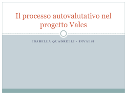Il processo autovalutativo nel progetto Vales