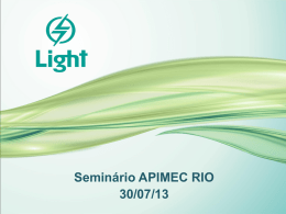 Seminário sobre energia elétrica - APIMEC/RJ