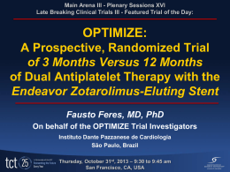 Feres_OPTIMIZE - Clinical Trial Results