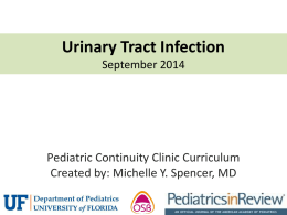 Urinary Tract Infection - Pediatric Residency Program