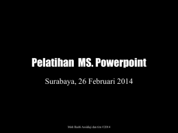 Pelatihan MS. Powerpoint