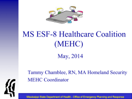 MS ESF-8 Healthcare Coalition
