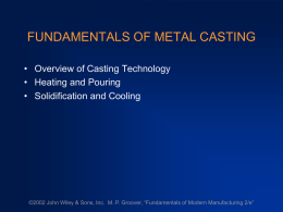 Casting Technology - 2k9 MED University of Engineering